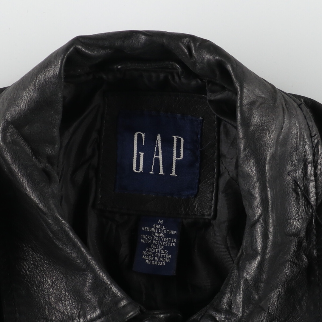 GAP(ギャップ)の古着 90年代 ギャップ GAP オールドギャップ レザーカーコート メンズM ヴィンテージ /evb003827 メンズのジャケット/アウター(レザージャケット)の商品写真