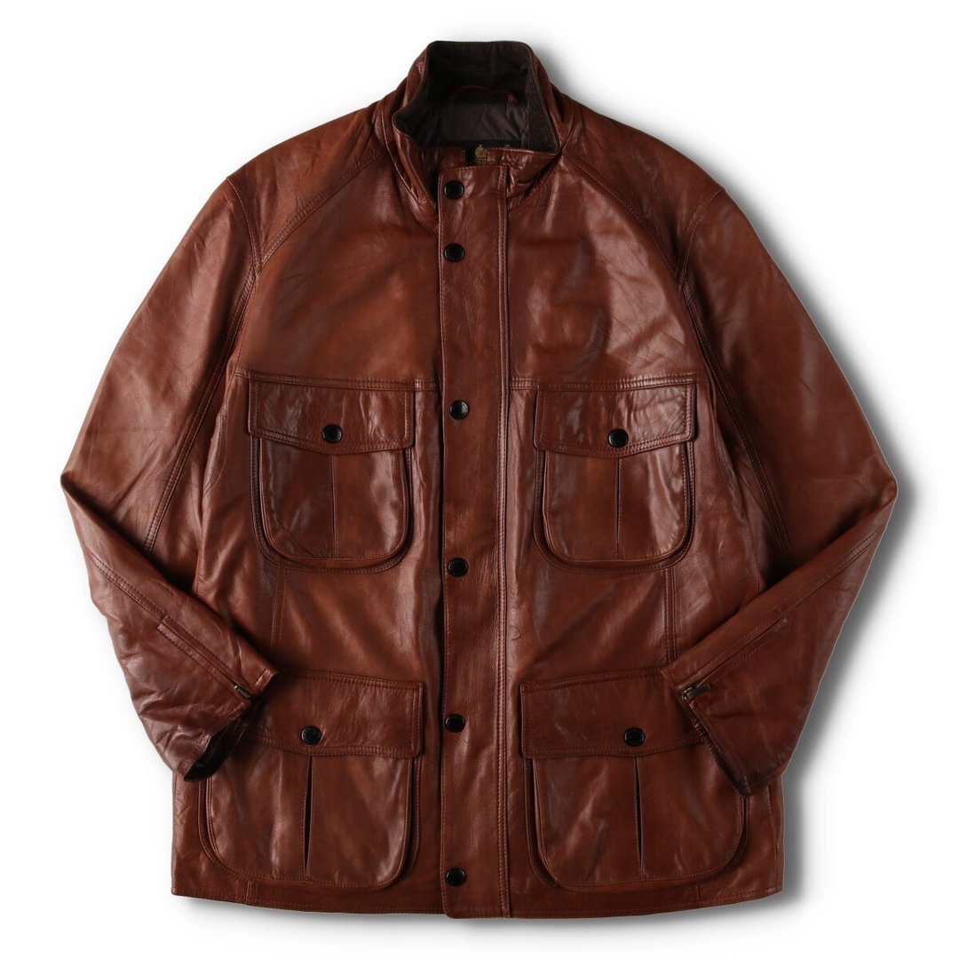 Barbour(バーブァー)の古着 バブアー Barbour レザージャケット モーターサイクルジャケット メンズL /evb004063 メンズのジャケット/アウター(レザージャケット)の商品写真