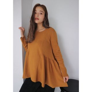 TRUNC 88 Smooth Peplum Knit TOPS(ニット/セーター)