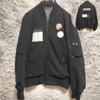 ユニフォームエクスペリメント(uniform experiment)のUNIFORM EXPERIMENT SOPH リバーシブルゾン　ma1　黒　M(ブルゾン)