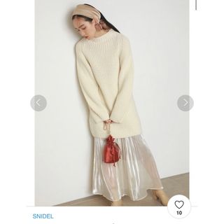 美品♡スナイデル　ワイドリブニットミニワンピース　くすみピンク　モカ♡