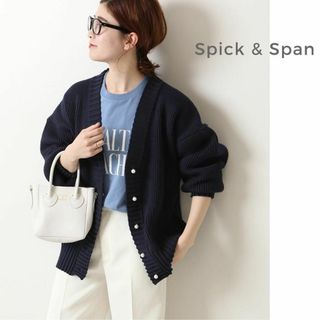 スピックアンドスパン(Spick & Span)の629*スピック＆スパン ソフト コアヤーン カーディガン.(カーディガン)