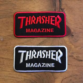 スラッシャー(THRASHER)のスラッシャー刺繍ワッペン2枚セット‼️送料込み¥1000‼️(各種パーツ)