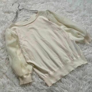 ナチュラルビューティーベーシック(NATURAL BEAUTY BASIC)のNATURAL BEAUTY BASIC (M) レーヨン デザイン シャツ(Tシャツ(長袖/七分))