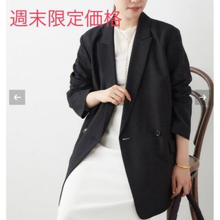 発表会ジュンコ シマダ❤️新品❤️シルクの光沢ジャケット／ネイビー9号