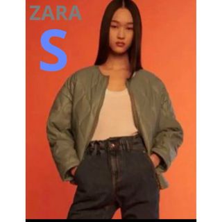 ザラ(ZARA)の新品ZARA フェイクレザーパフジャケットS(レザージャケット)