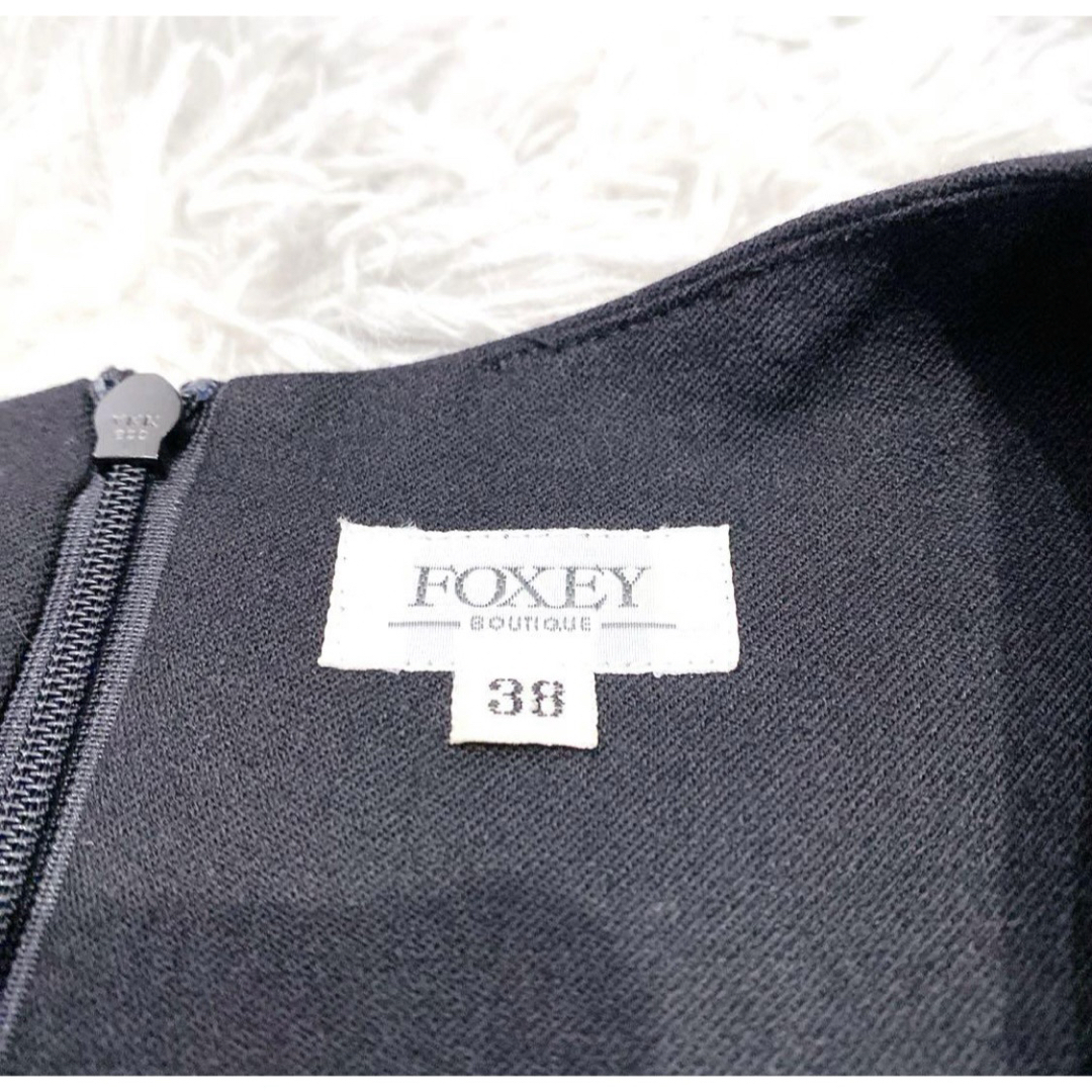 FOXEY BOUTIQUE(フォクシーブティック)の【美品】☆FOXEYBOUTIQUE☆ワンピース☆フォーマル☆黒☆38☆ レディースのワンピース(ひざ丈ワンピース)の商品写真