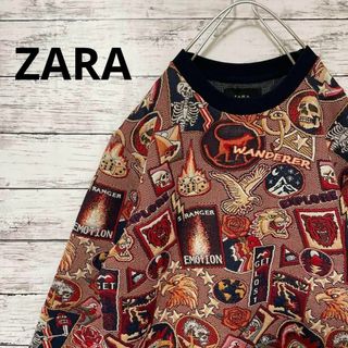 ザラ(ZARA)のZARA 総柄スウェット 3D 立体 刺繍 お洒落 激レア 入手困難(スウェット)