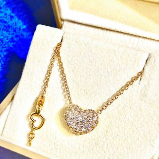 ポンテヴェキオ(PonteVecchio)の美品★ポンテヴェキオ★ハート★ダイヤ★ネックレス★リング★指輪★18K ★18金(ネックレス)