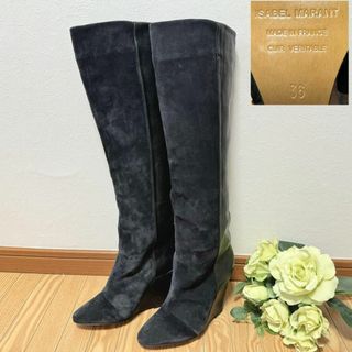 靴/シューズ専用 chloe ニーハイ スエード 希少 裏張り済