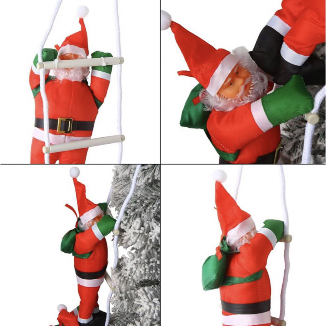 クリスマス 飾り はしごサンタクロース サンタはしご オーナメント 飾り インテリア/住まい/日用品のインテリア小物(置物)の商品写真
