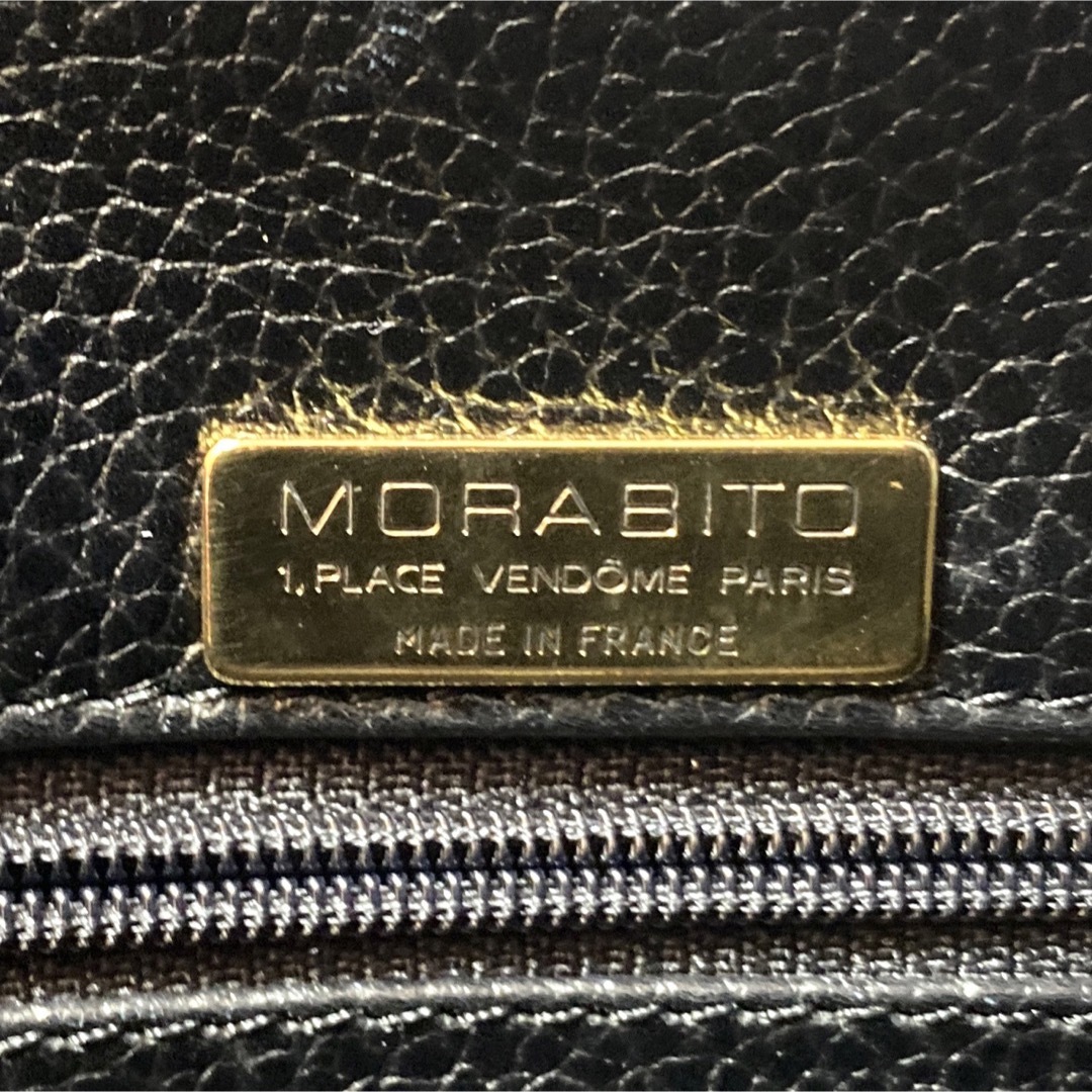 MORABITO - 【良品】MORABITO ブラック レザー ゴールド金具 スクエア