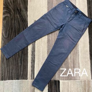 ザラ(ZARA)の【送料無料】ZARA MAN ザラ　ネイビー　パンツ　伸縮性あり　サイズ30(その他)