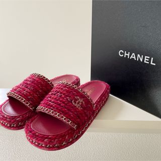 本日だけsale 新品CHANEL ♥️ パール 人気サンダル シャネル 35.5