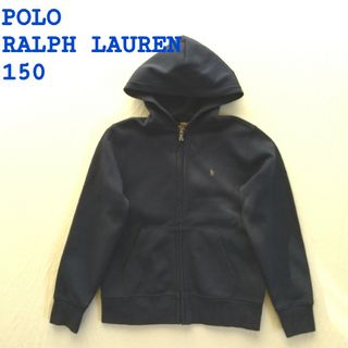 ポロラルフローレン(POLO RALPH LAUREN)の未使用　ポロラルフローレン　フード付きパーカー　キッズ　ネイビー　刺繍　150(ジャケット/上着)