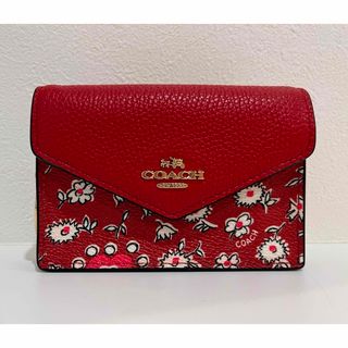 コーチ(COACH)のコーチ COACH カードケース コインケース 花 フラワー 名刺入れ(名刺入れ/定期入れ)