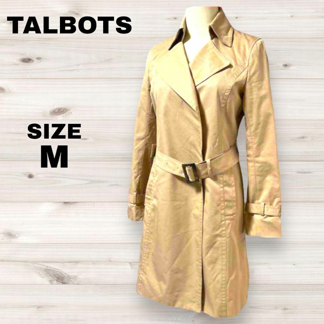 TALBOTS(タルボット)のTALBOTS タルボット ベージュ　M ロングコート　トレンチコート レディースのジャケット/アウター(チェスターコート)の商品写真