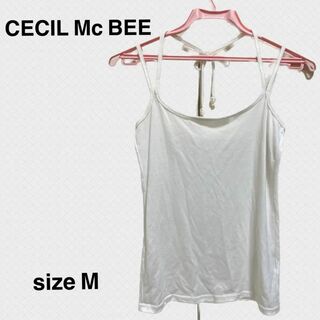 CECIL McBEE - 【美品】セシルマクビー　バックリボンキャミソール　ホワイト