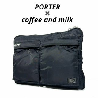 ポーター(PORTER)の稀少 美品 PORTER×coffee and milk コラボ クラッチバッグ(セカンドバッグ/クラッチバッグ)