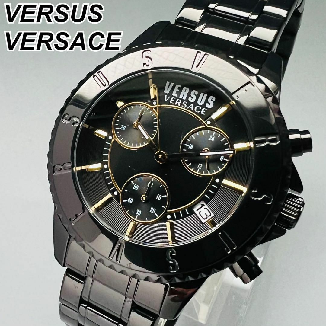 VERSACE(ヴェルサーチ)の腕時計 ヴェルサス ヴェルサーチ ベルサーチ 新品 メンズ ブラック ブランド メンズの時計(腕時計(アナログ))の商品写真