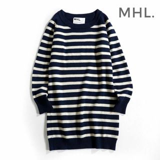 マーガレットハウエル(MARGARET HOWELL)の639*マーガレットハウエル MHL ウール ボーダー ロングニット(ニット/セーター)