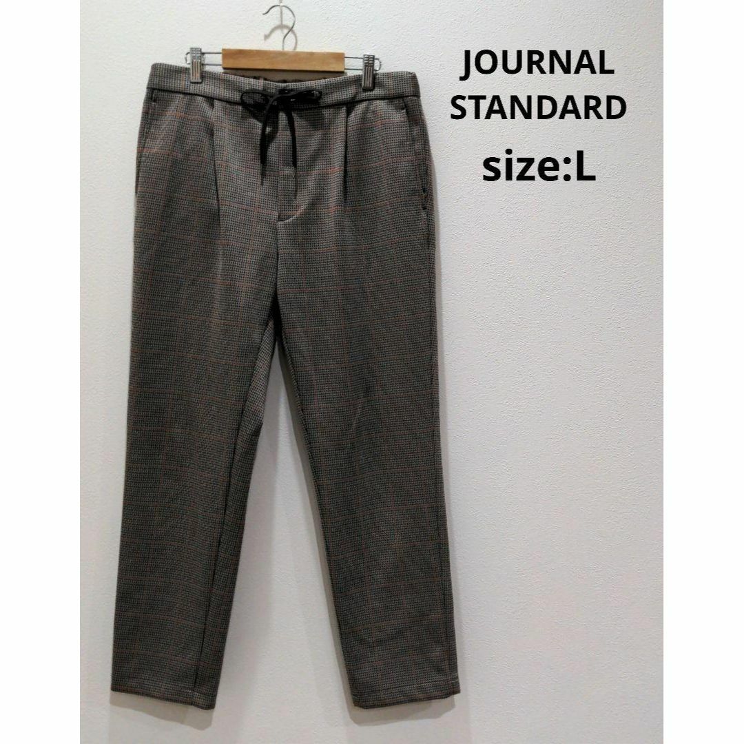 JOURNAL STANDARD(ジャーナルスタンダード)のJOURNAL STANDARD チェック柄 タック パンツ 後ゴム L 秋冬 レディースのパンツ(カジュアルパンツ)の商品写真