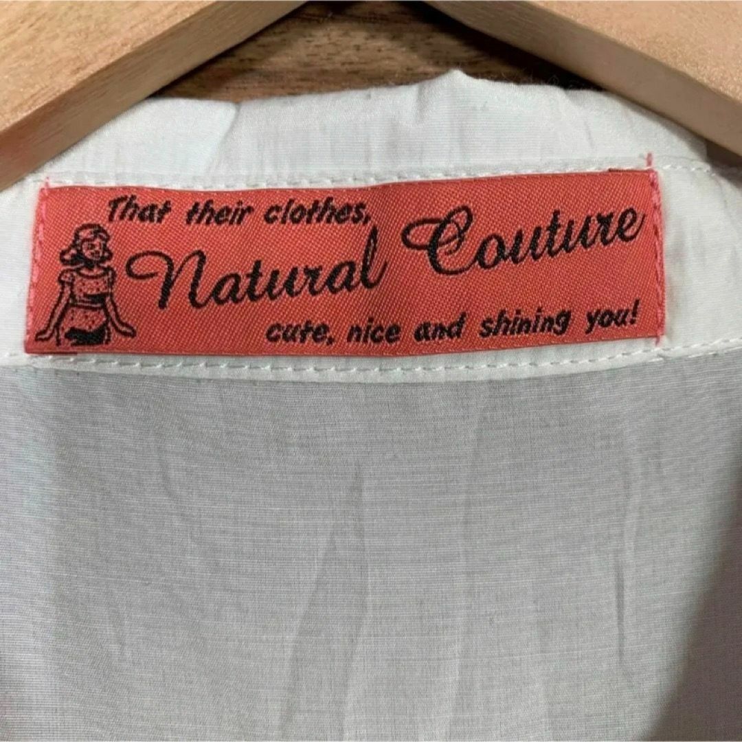 natural couture(ナチュラルクチュール)のnatural couture ナチュラルクチュール️ シャツ Lサイズ相当 白 レディースのトップス(シャツ/ブラウス(長袖/七分))の商品写真