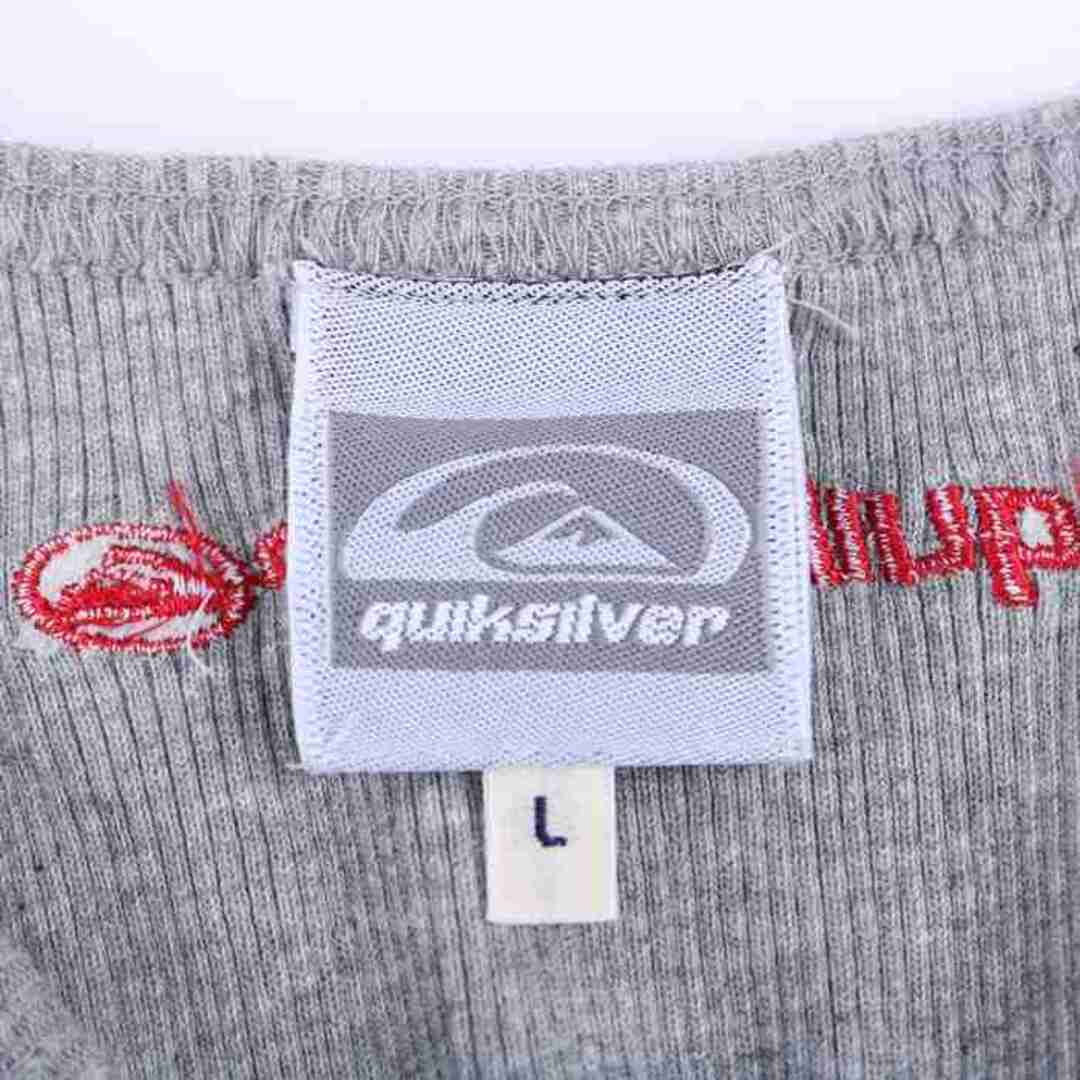 QUIKSILVER(クイックシルバー)のクイックシルバー タンクトップ ラウンドネック コットン100％ スポーツウエア トップス レディース Lサイズ グレー Quiksilver レディースのトップス(タンクトップ)の商品写真