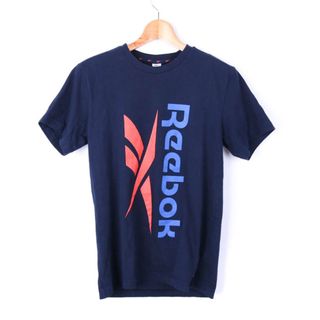 リーボック(Reebok)のリーボック 半袖 Tシャツ 綿100％ スポーツウエア トップス レディース Lサイズ ネイビー Reebok(Tシャツ(半袖/袖なし))