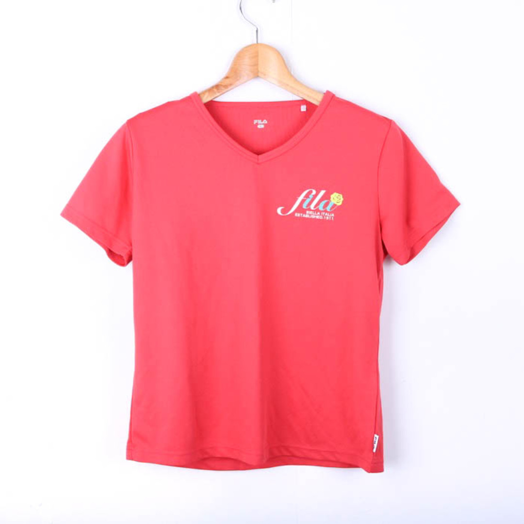 FILA(フィラ)のフィラ Tシャツ 半袖 メッシュ プラクティスシャツ スポーツウエア トップス レディース Lサイズ ピンク FILA レディースのトップス(Tシャツ(半袖/袖なし))の商品写真