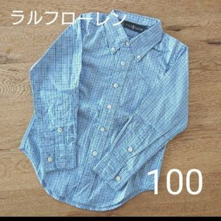 ラルフローレン(Ralph Lauren)の100  ラルフローレン チェック シャツ  ブルー(ブラウス)