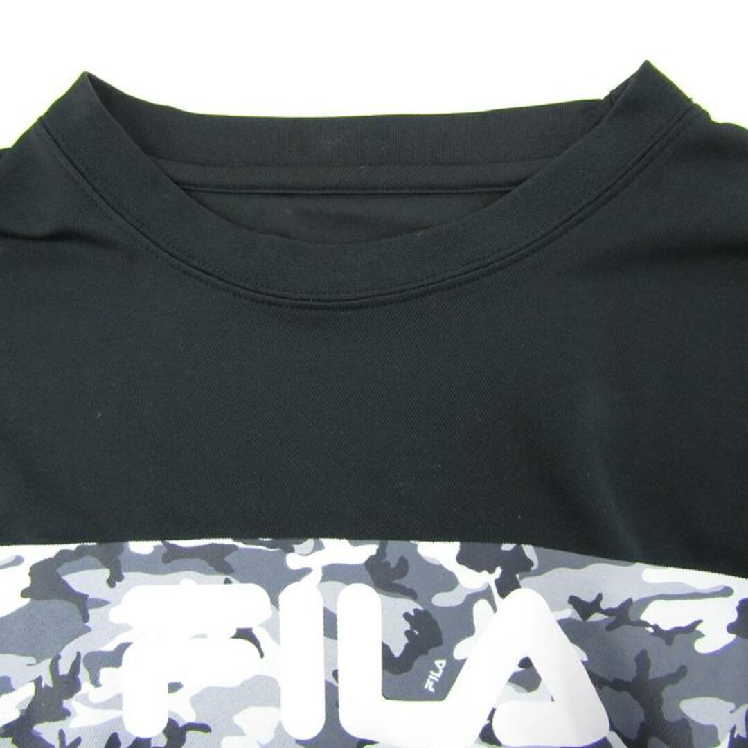 FILA(フィラ)のフィラ Tシャツ 半袖 スポーツウエア トップス メンズ Lサイズ ブラック FILA メンズのトップス(Tシャツ/カットソー(半袖/袖なし))の商品写真