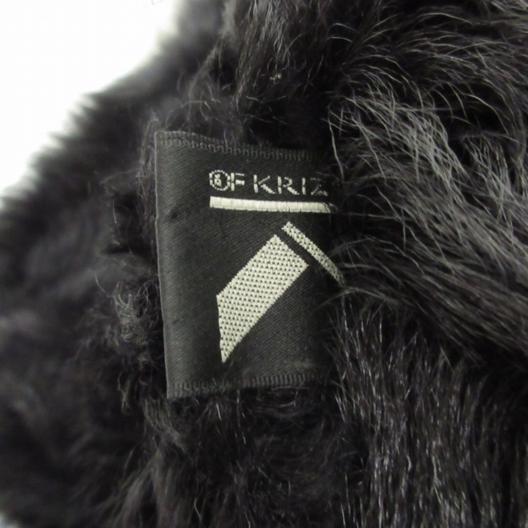 KRIZIA(クリツィア)のクリッツィア ヴィンテージ ラムレザージャケット 黒 40 約S IBO46 レディースのジャケット/アウター(毛皮/ファーコート)の商品写真