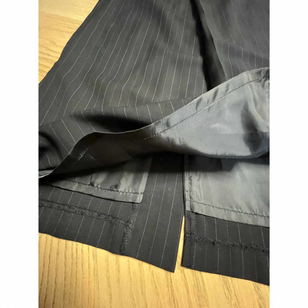 Ameri VINTAGE(アメリヴィンテージ)のAMERI(アメリ) STRIPE FOLD MODE SKIRT(黒・M) レディースのスカート(ロングスカート)の商品写真
