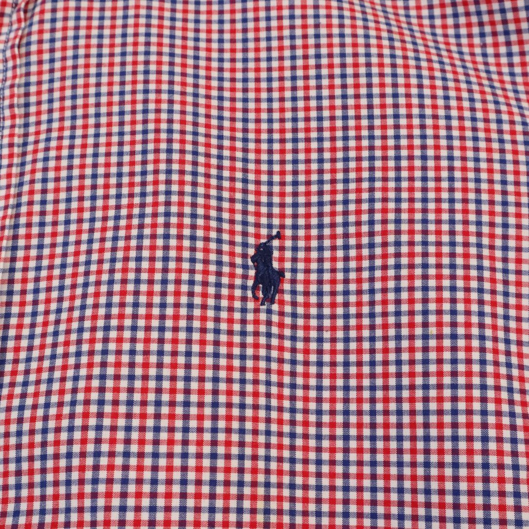 Ralph Lauren(ラルフローレン)の【ギンガムチェック柄】ラルフローレン／チェックシャツ　刺繍ロゴ　Lサイズ　赤青白 メンズのトップス(シャツ)の商品写真