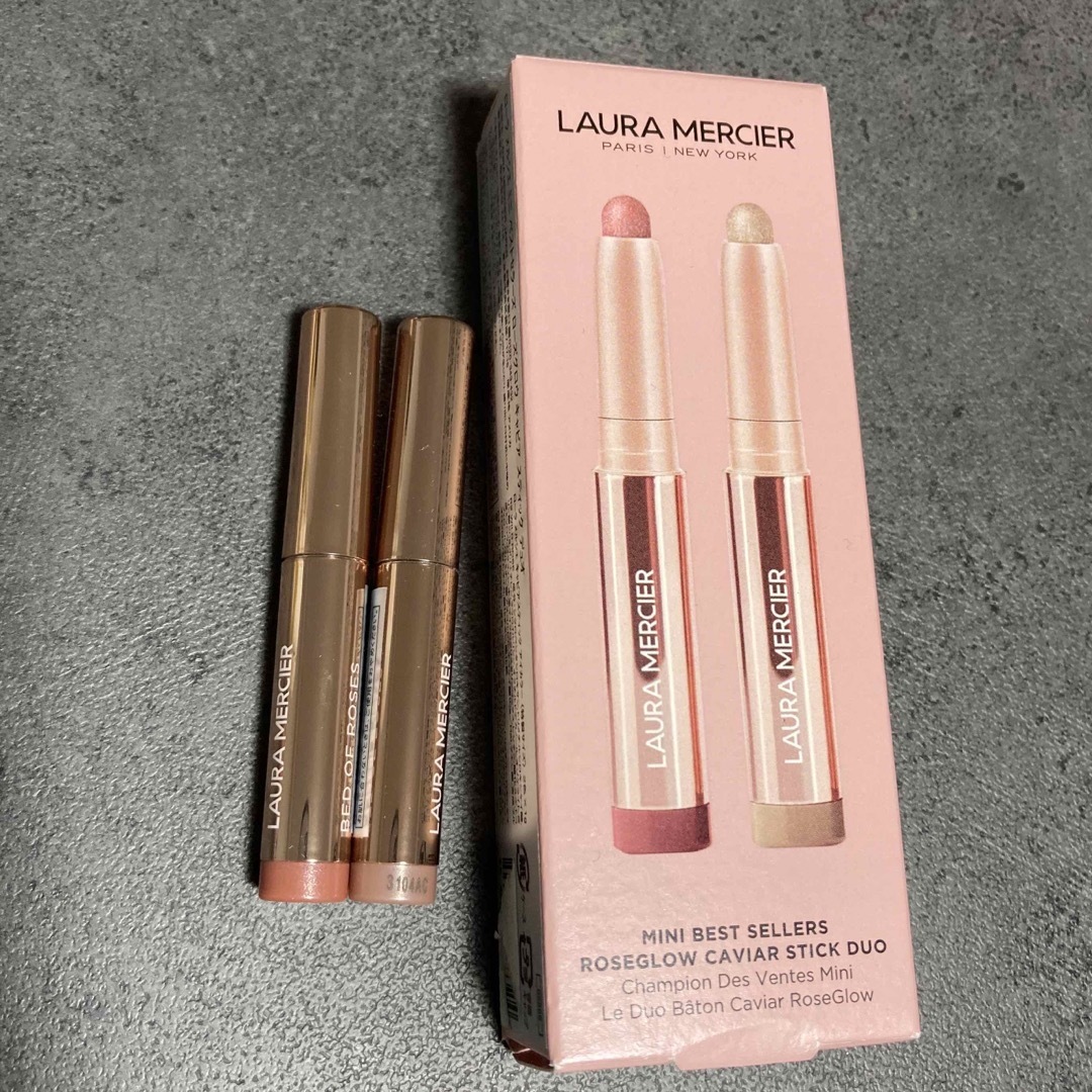 laura mercier(ローラメルシエ)のローラメルシエ　ミニベストセラーズ　ローズグロウ　キャビアスティックデュオ コスメ/美容のベースメイク/化粧品(アイシャドウ)の商品写真