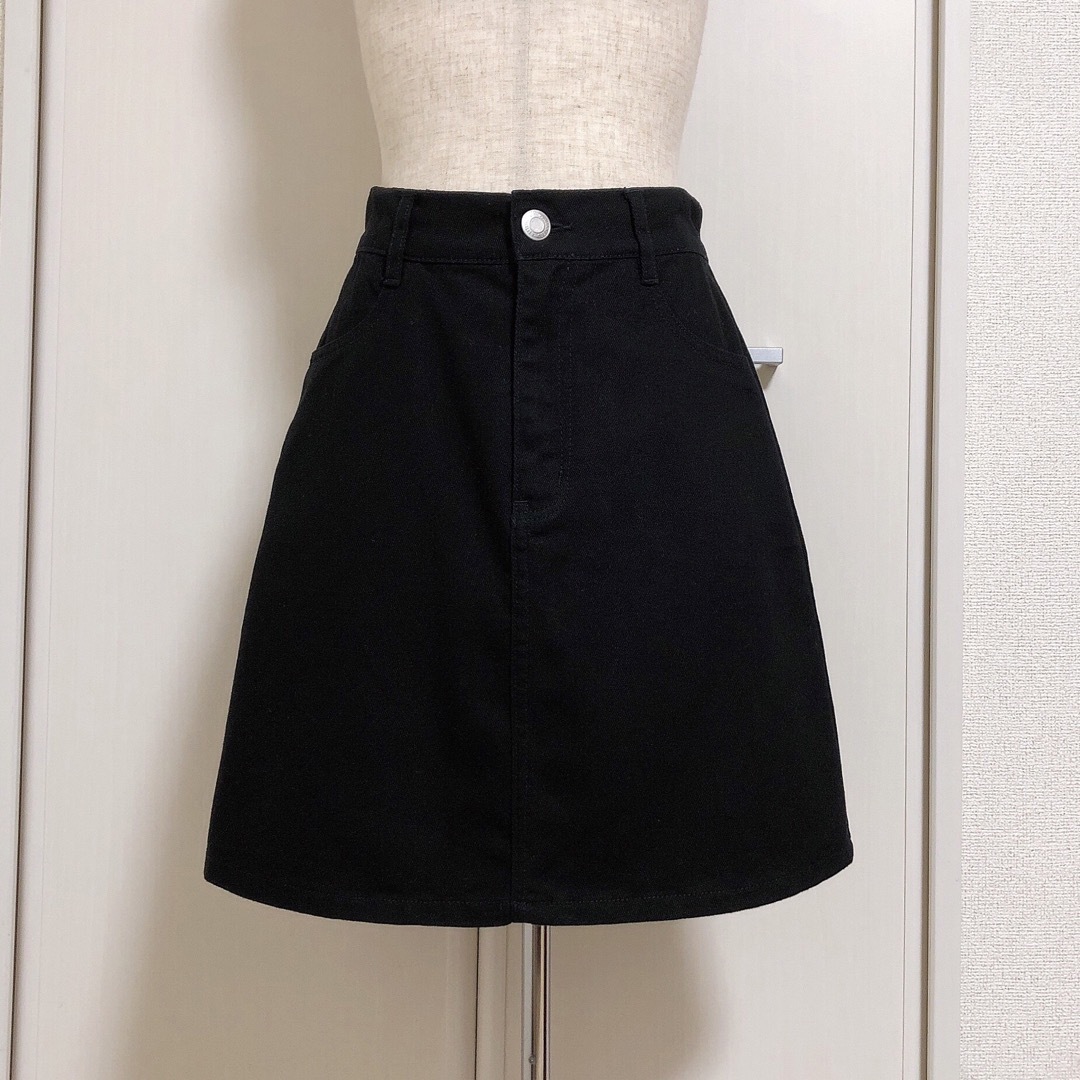 INGNI(イング)のイング 台形 ミニ スカート ブラック レディースのスカート(ミニスカート)の商品写真