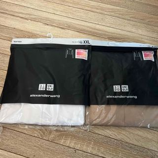 ユニクロ(UNIQLO)の新品●ユニクロ アレキサンダーワン ヒートテッククルーネックT(長袖)XXL2枚(アンダーシャツ/防寒インナー)