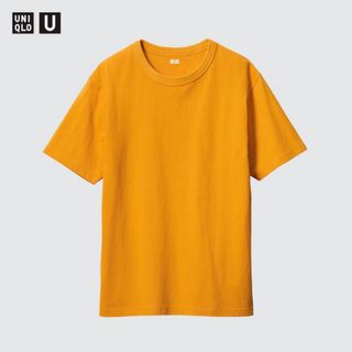 ユニクロ(UNIQLO)の新品タグ付●UNIQLO U ルメール　クルーネックTシャツ　XL オレンジ(Tシャツ/カットソー(半袖/袖なし))