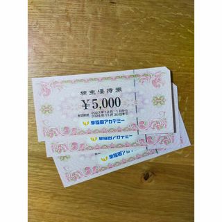 早稲田アカデミー 株主優待券 15000円分(その他)