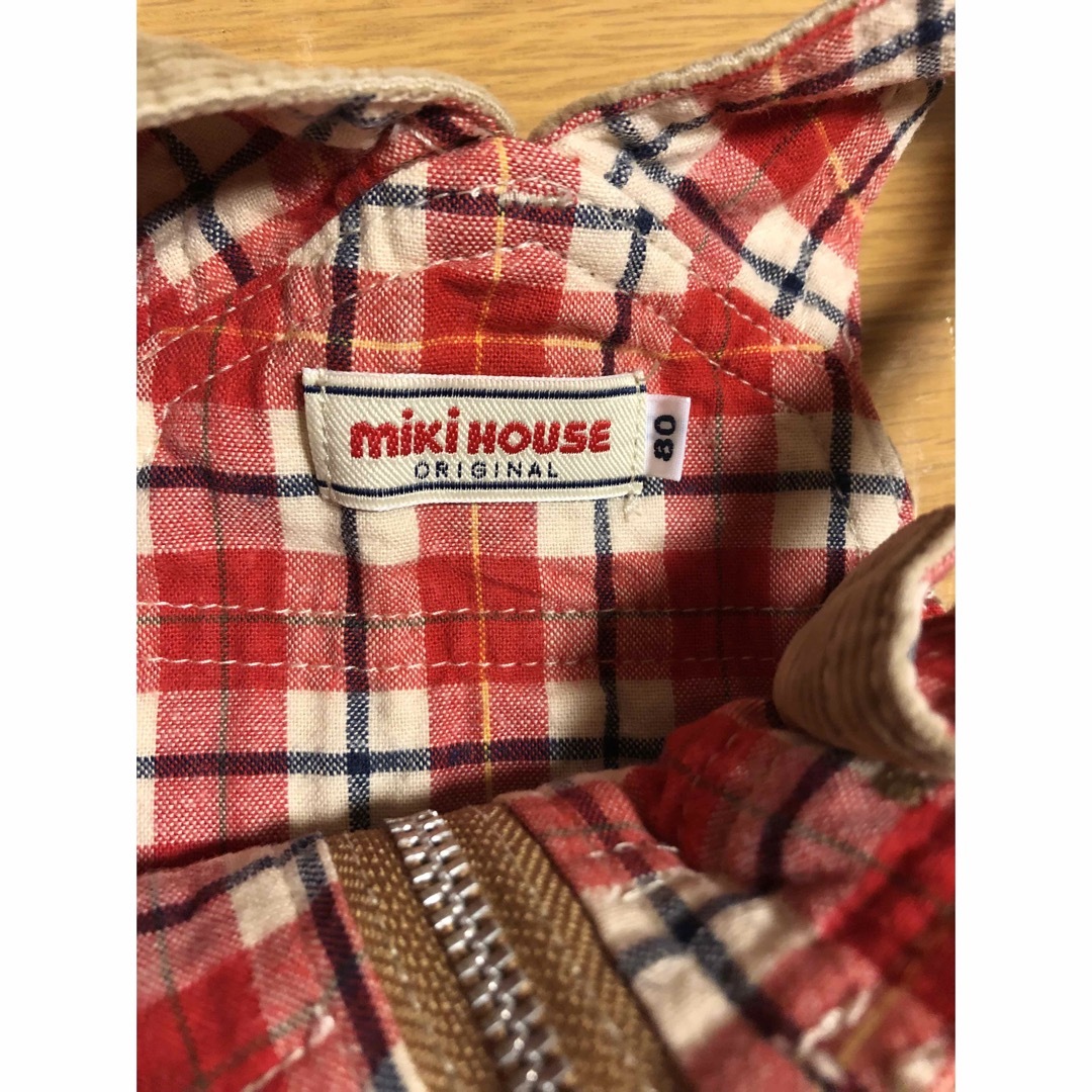 mikihouse(ミキハウス)のミキハウス　ダブルビー　ホットビスケッツ　ロンパース　カバーオール キッズ/ベビー/マタニティのベビー服(~85cm)(ロンパース)の商品写真