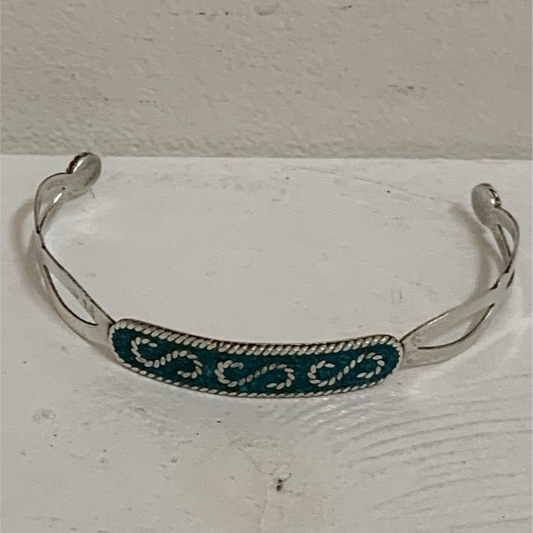 VINTAGE(ヴィンテージ)のMEXICAN JEWELRY メキシコ製 SILVER925 バングル 男女 レディースのアクセサリー(ブレスレット/バングル)の商品写真