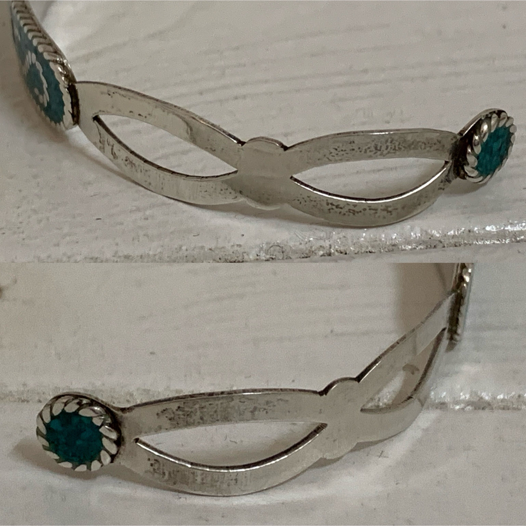 VINTAGE(ヴィンテージ)のMEXICAN JEWELRY メキシコ製 SILVER925 バングル 男女 レディースのアクセサリー(ブレスレット/バングル)の商品写真