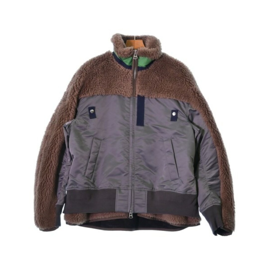 sacai(サカイ)のsacai サカイ ブルゾン（その他） 2(M位) グレーx茶 【古着】【中古】 メンズのジャケット/アウター(その他)の商品写真