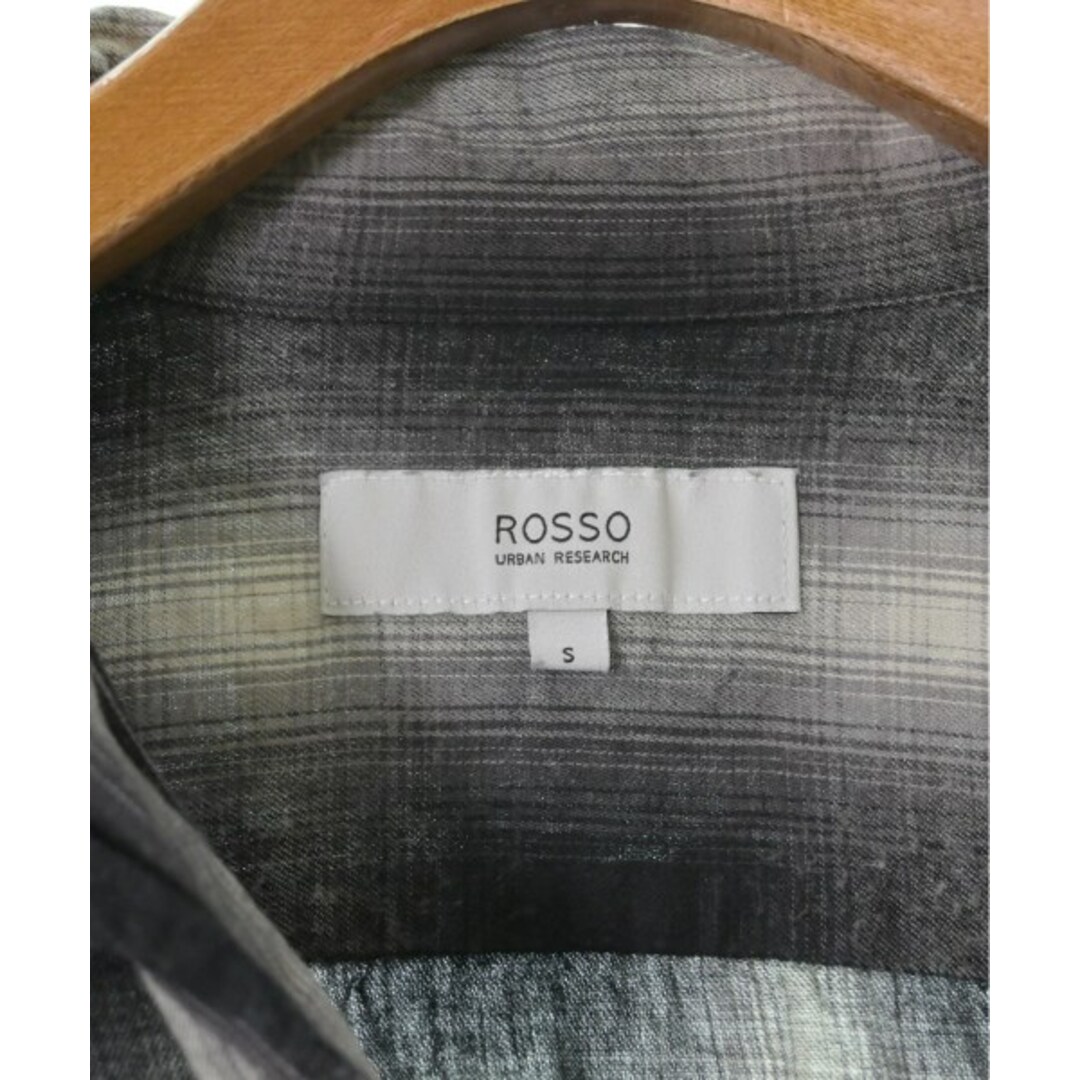 ROSSO(ロッソ)のROSSO ロッソ カジュアルシャツ S 黒x白xグレー(チェック) 【古着】【中古】 メンズのトップス(シャツ)の商品写真