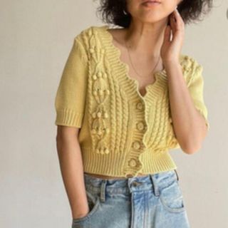 シールームリン(SeaRoomlynn)のSearoomlynn popcorn knit miniカーデ(カーディガン)