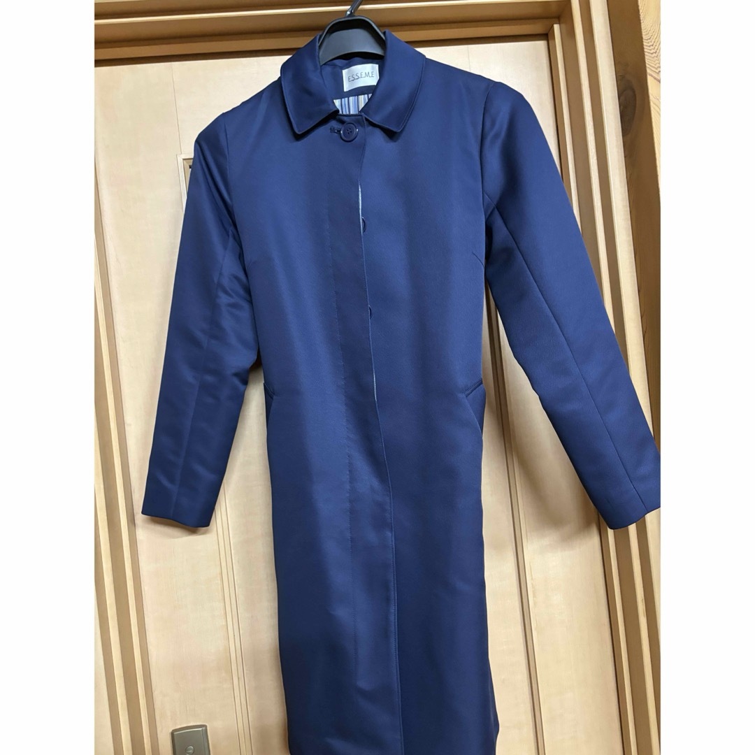 新品　紺　アウター レディースのジャケット/アウター(トレンチコート)の商品写真