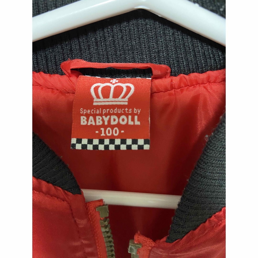 BABYDOLL(ベビードール)のベビードール　カーズ　スタジャン　スカジャン　babydoll 黒赤　ブレッド キッズ/ベビー/マタニティのキッズ服男の子用(90cm~)(ジャケット/上着)の商品写真