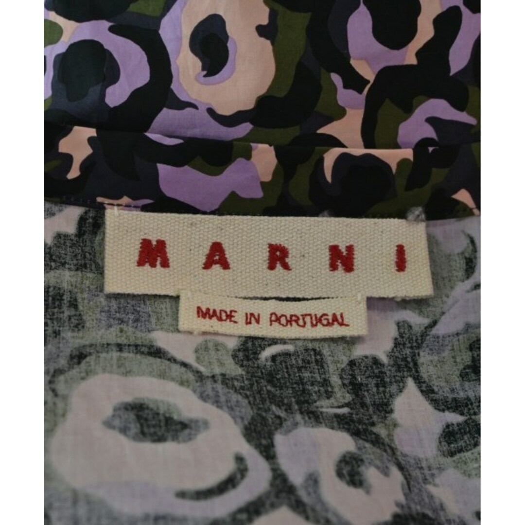 Marni(マルニ)のMARNI マルニ ブラウス 42(M位) 紫系x緑系x黒系等(総柄) 【古着】【中古】 レディースのトップス(シャツ/ブラウス(長袖/七分))の商品写真