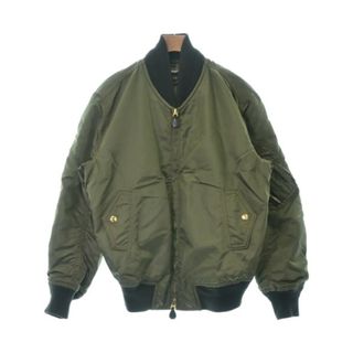 バーバリー(BURBERRY)のBURBERRY バーバリー ミリタリーブルゾン 48(L位) 緑 【古着】【中古】(ミリタリージャケット)